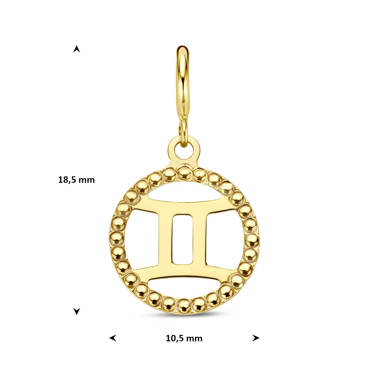 9k slotbedel sterrenbeeld 10,5 mm 9K geel