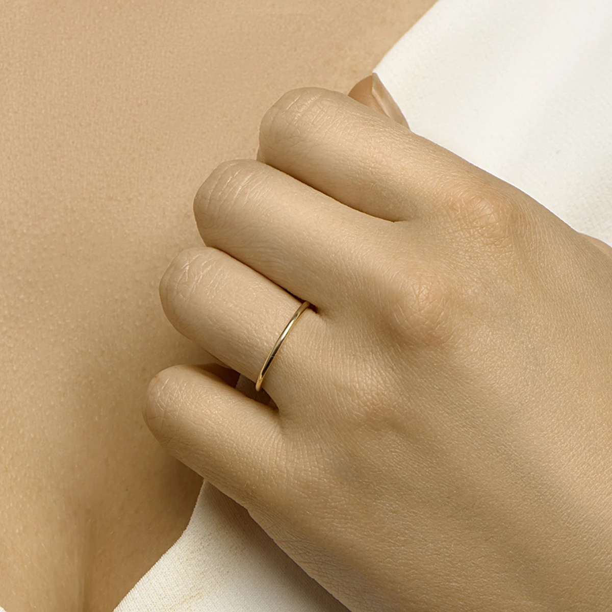 aanschuifring 14K geelgoud