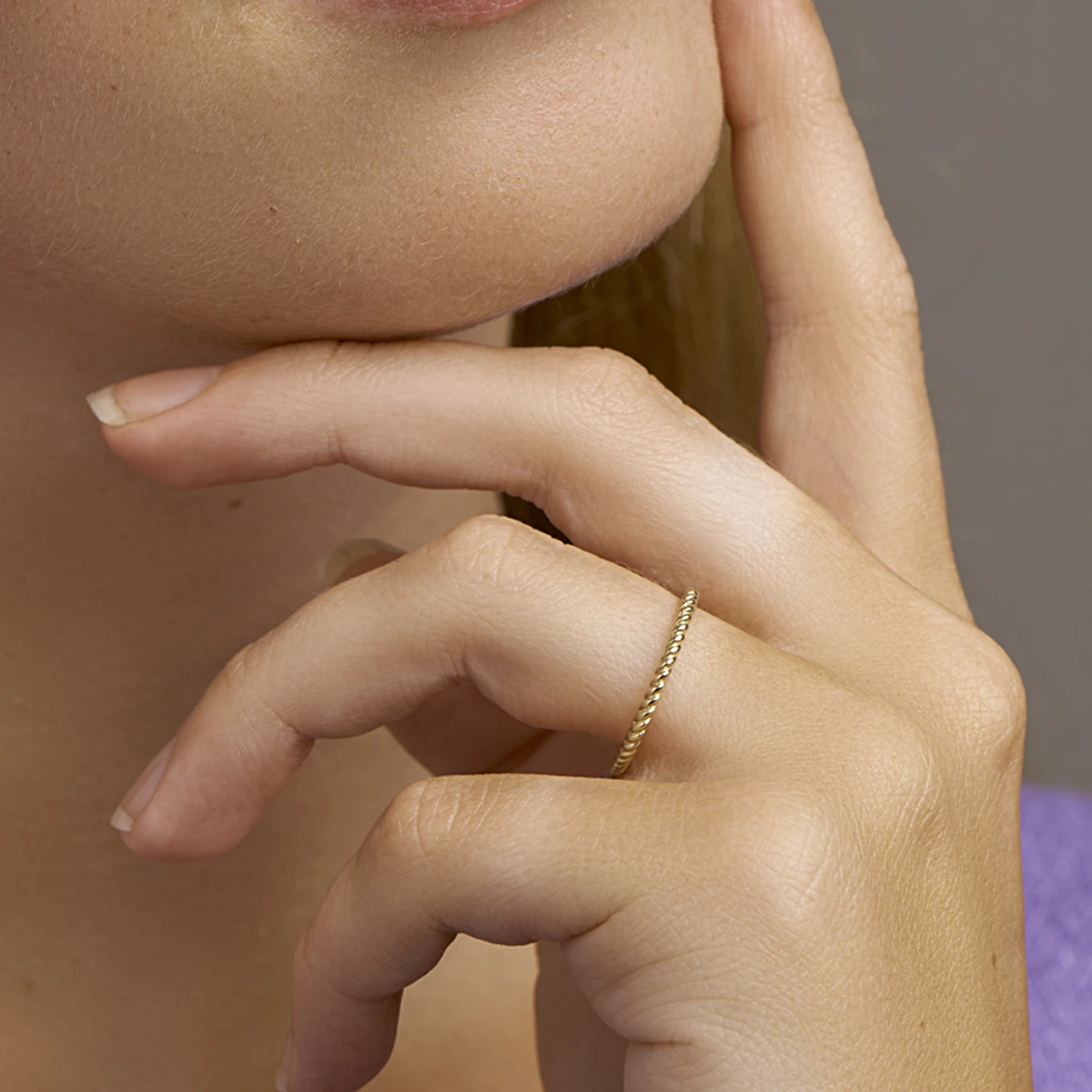 aanschuifring 14K geelgoud