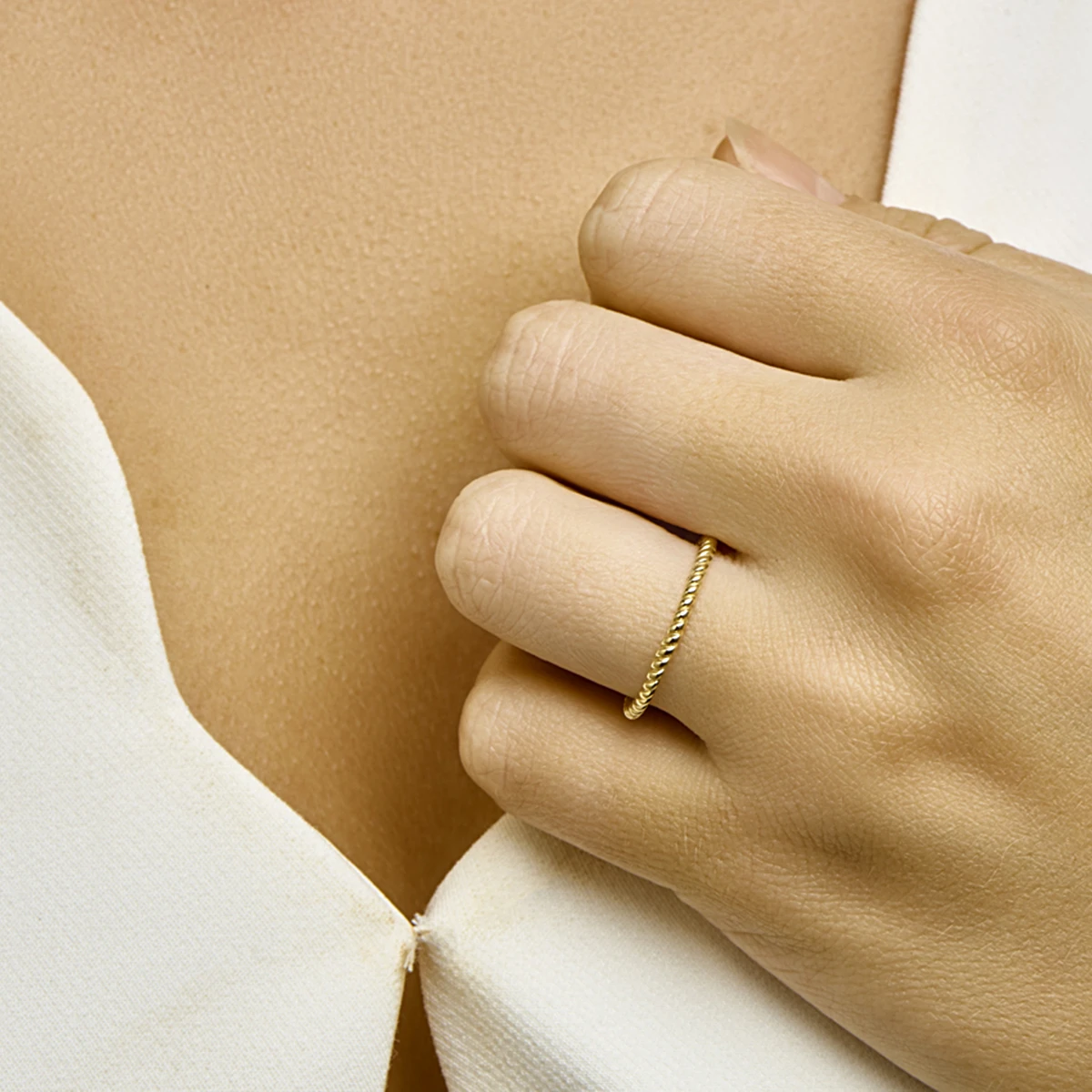 aanschuifring 14K geelgoud