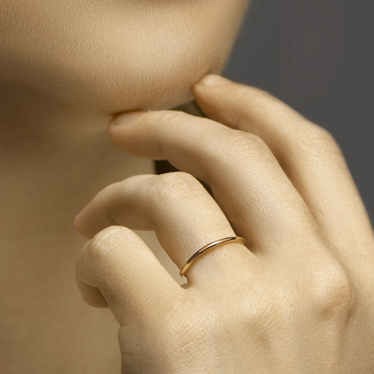 aanschuifring 14K roségoud