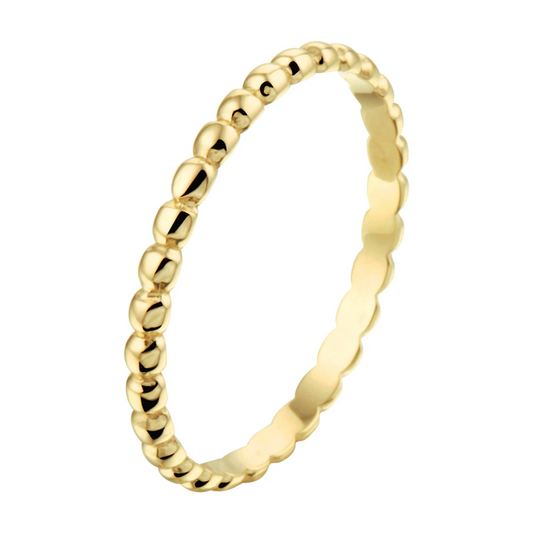aanschuifring bolletjes 14K geelgoud