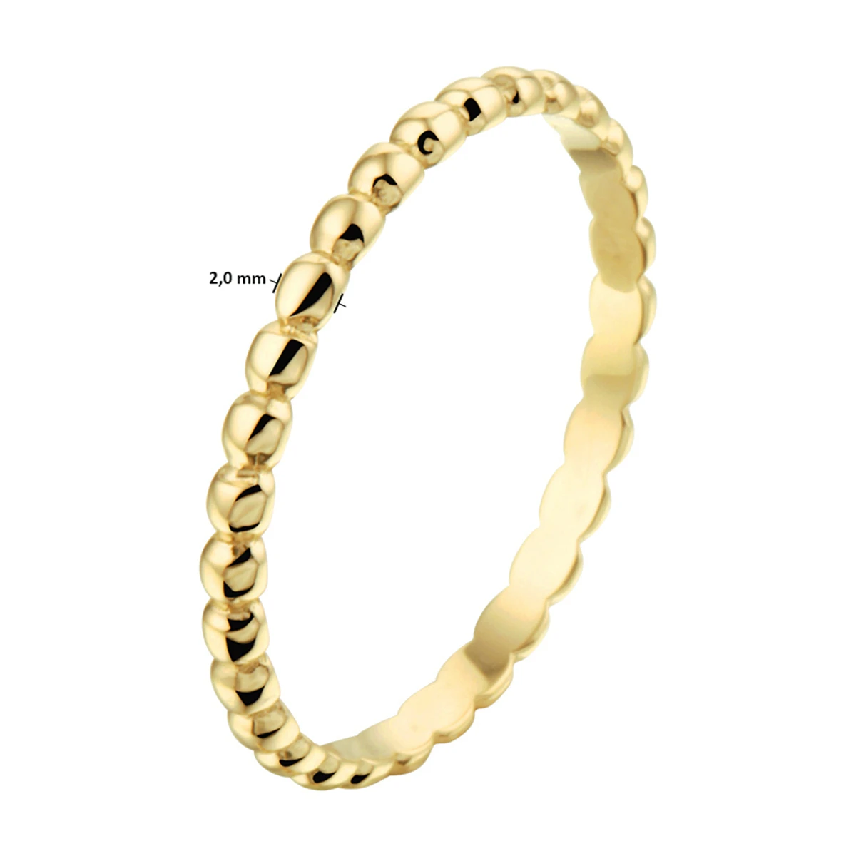 aanschuifring bolletjes 14K geelgoud