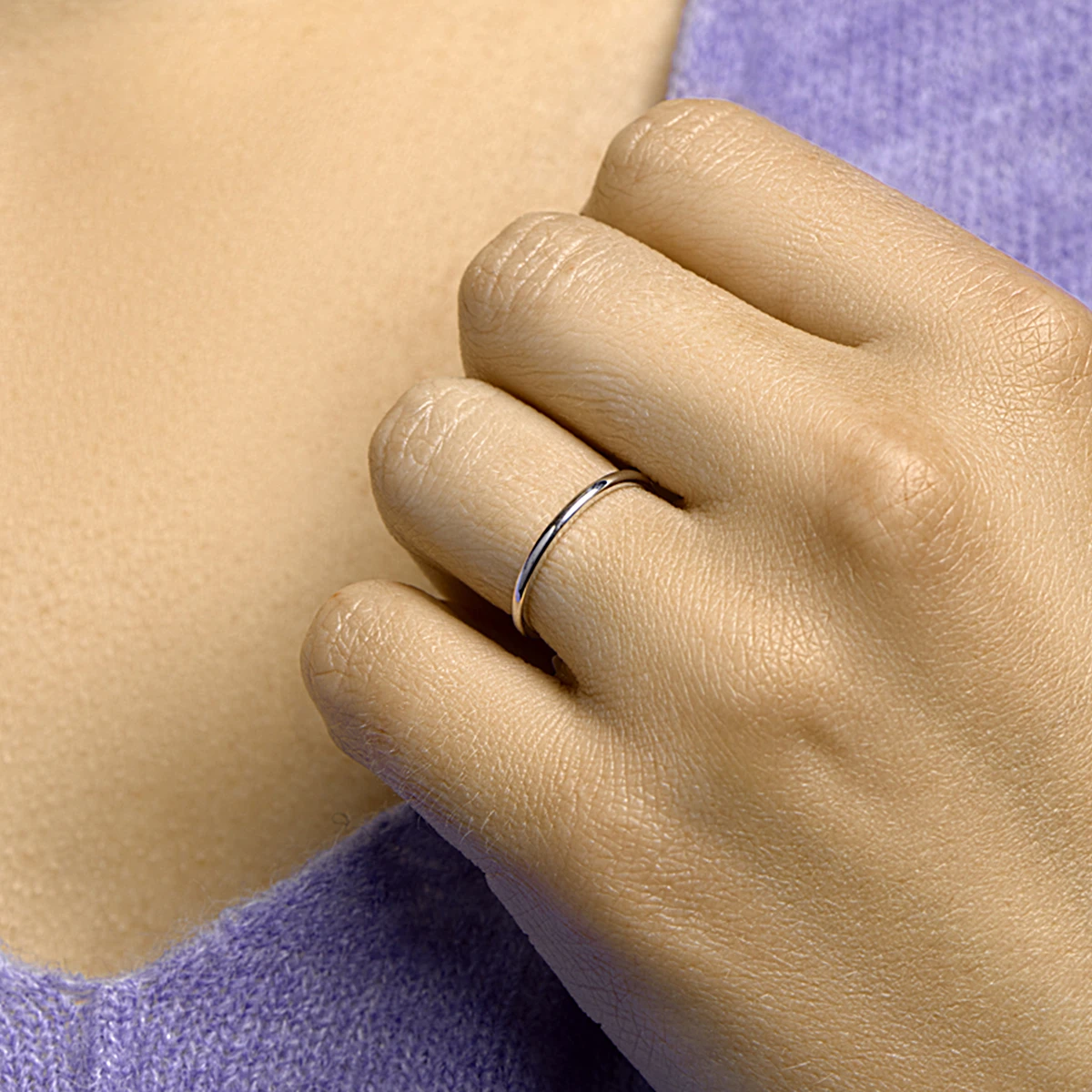 aanschuifring zilver gerhodineerd
