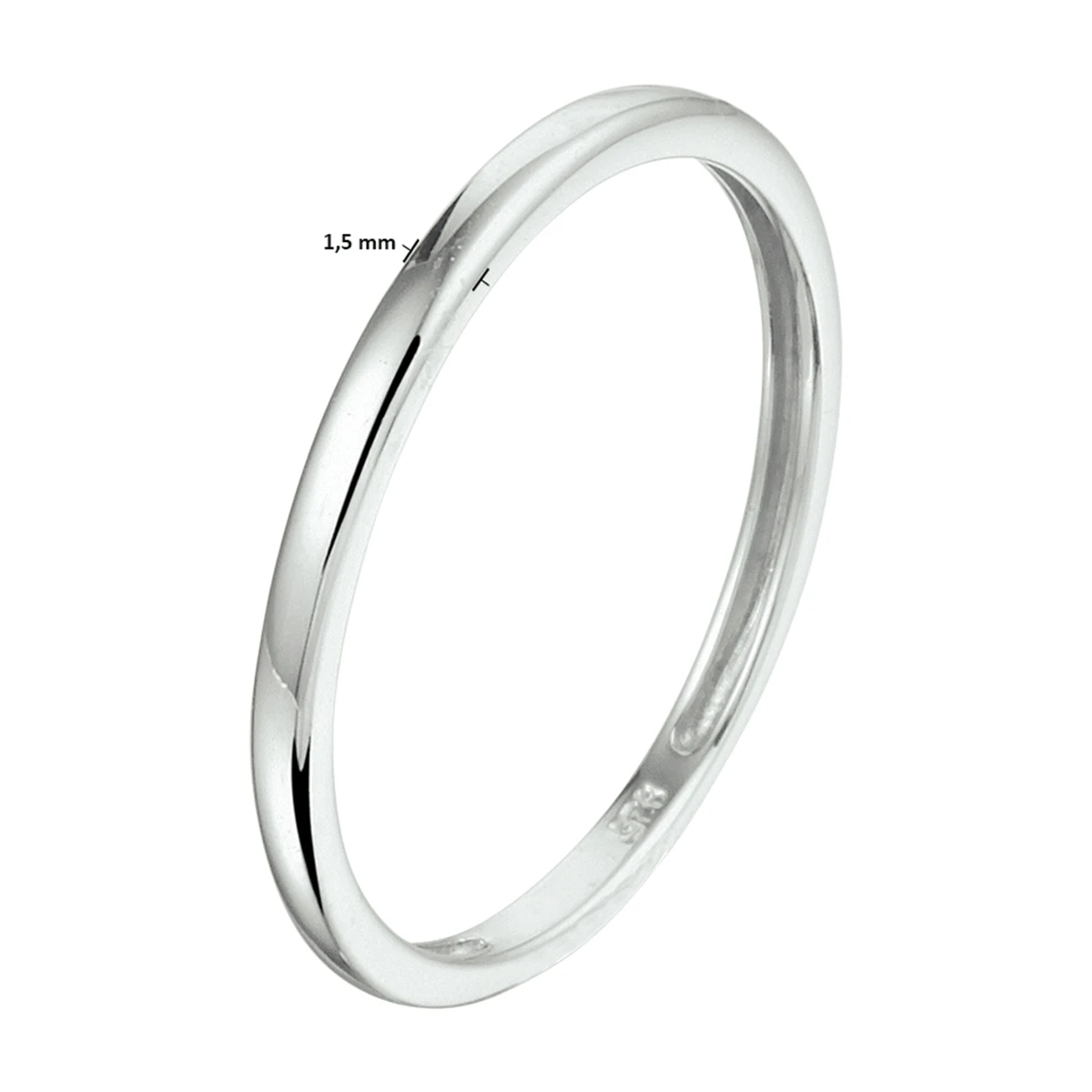 aanschuifring zilver gerhodineerd
