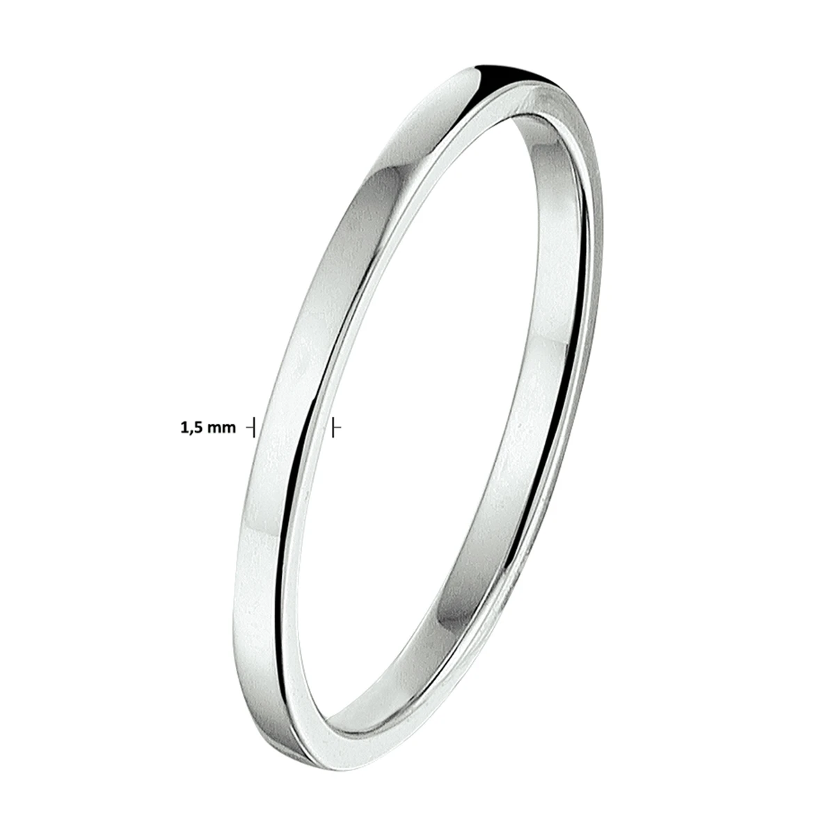 aanschuifring zilver gerhodineerd