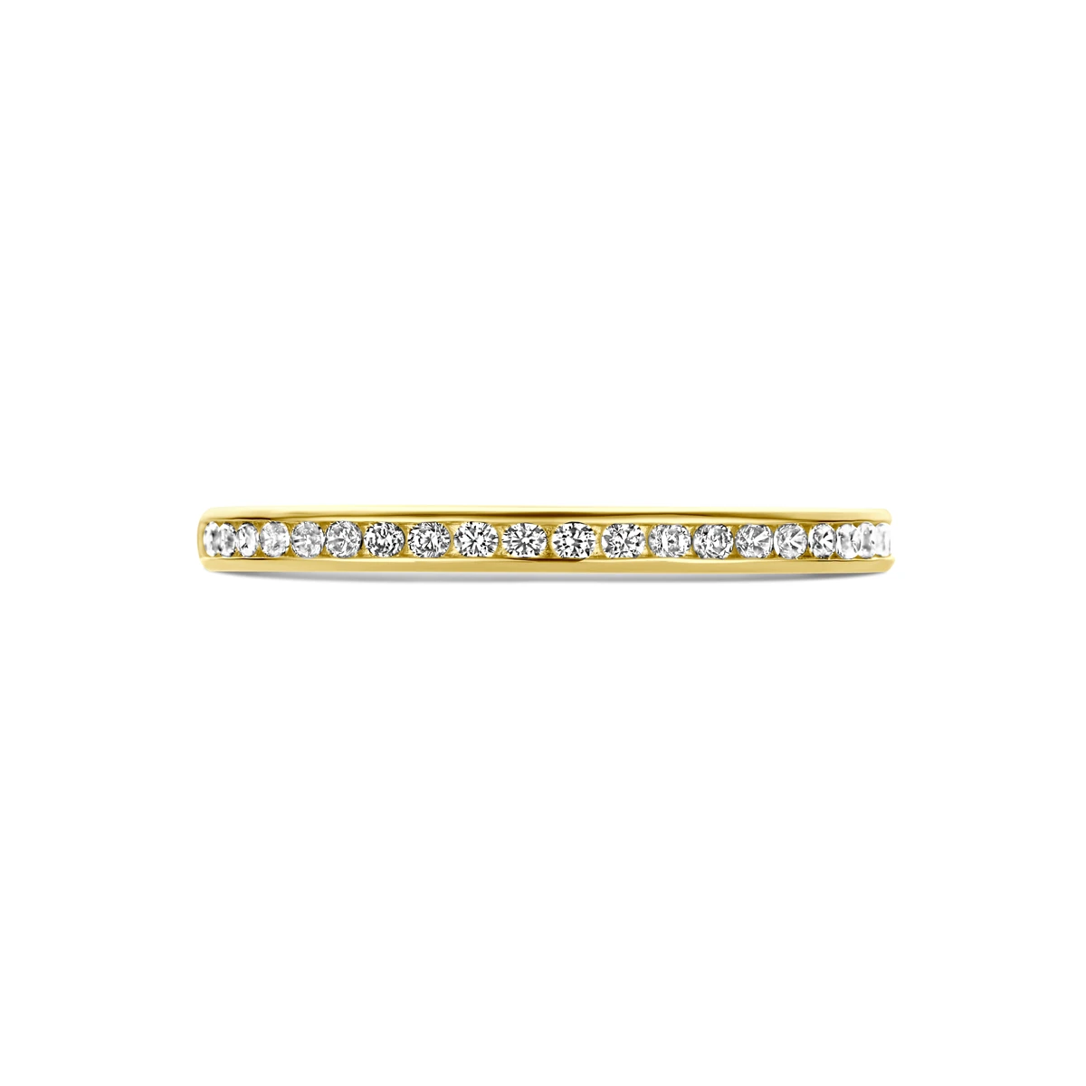 aanschuifring zirkonia 14K geelgoud
