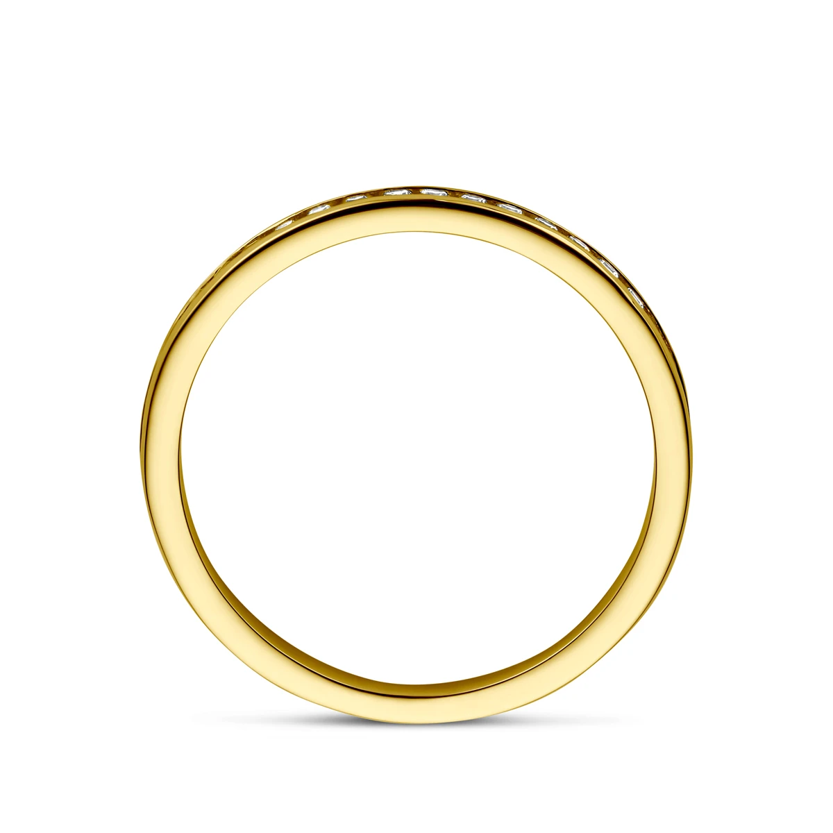 aanschuifring zirkonia 14K geelgoud