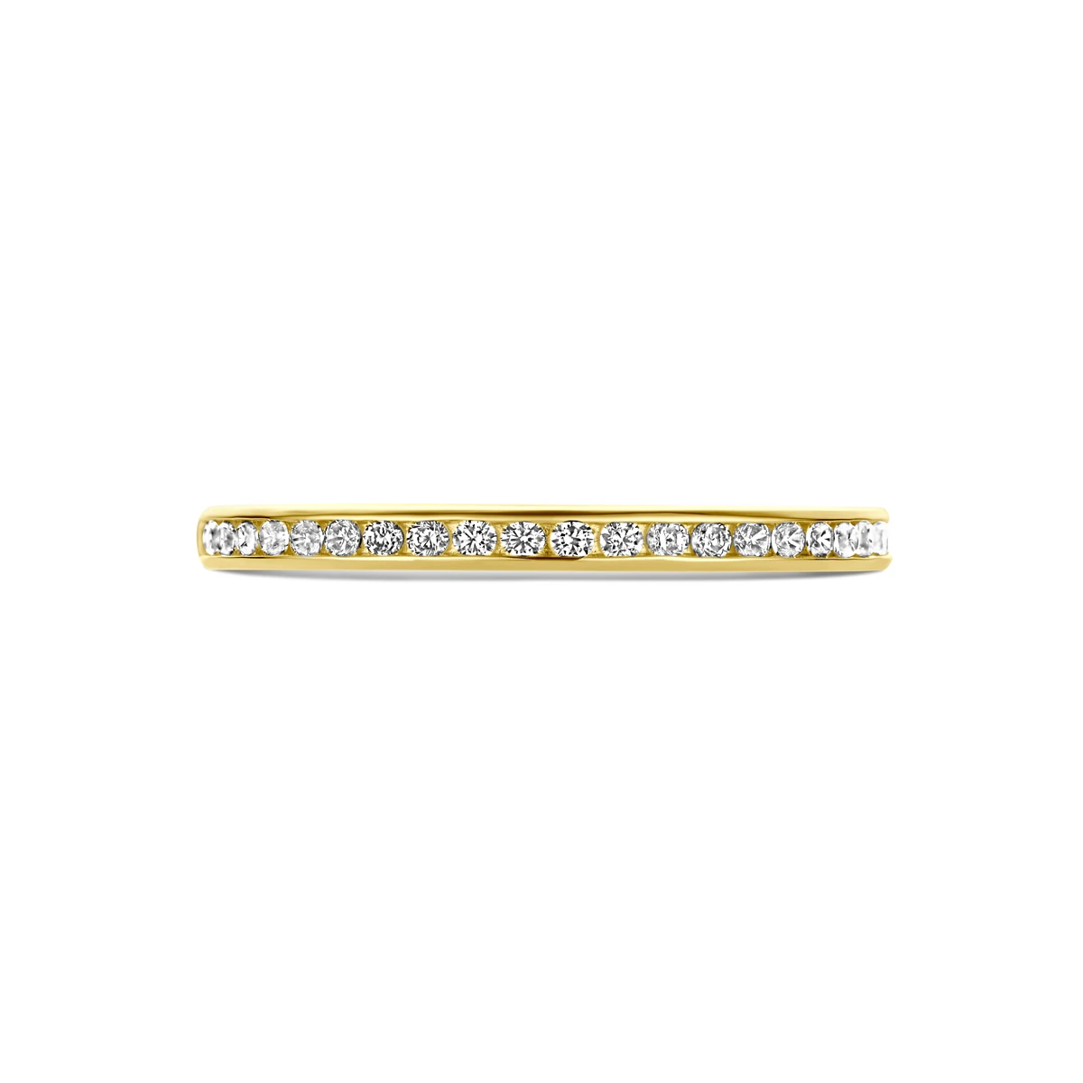 aanschuifring zirkonia 14K geelgoud