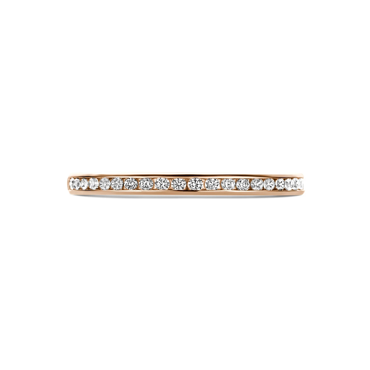 aanschuifring zirkonia 14K roségoud