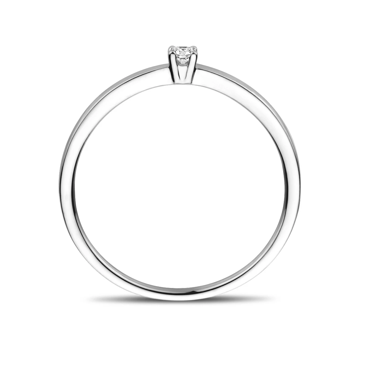aanzoeksring diamant 0.05ct h si 14K witgoud