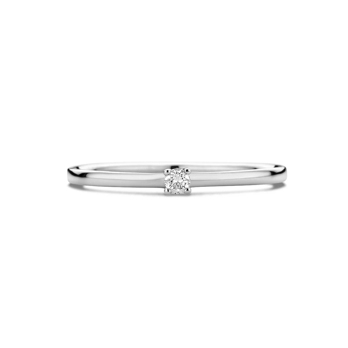 aanzoeksring diamant 0.05ct h si 14K witgoud