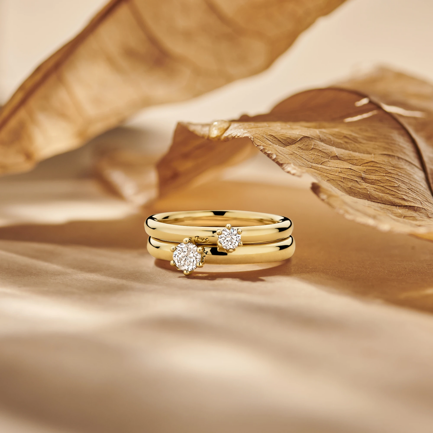 aanzoeksring diamant 0.10ct h si 14K geelgoud
