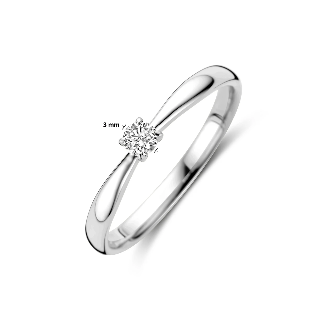 aanzoeksring diamant 0.10ct h si 14K witgoud