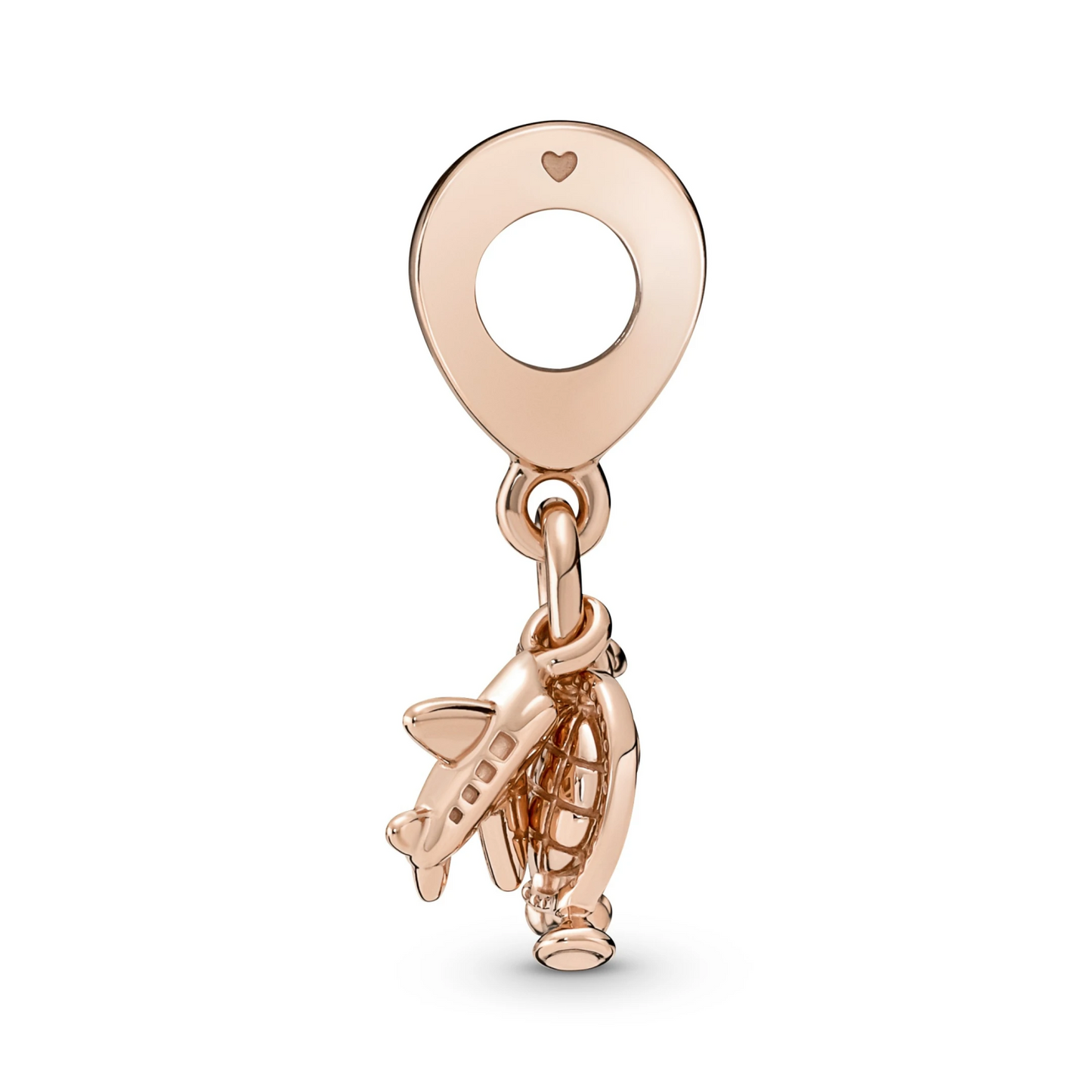 Airplane, Globe & Suitcase Triple Dangle Charm