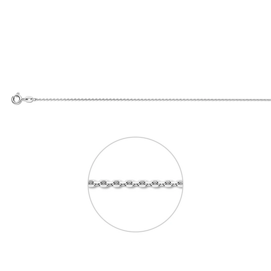 anker gediamanteerd 1,1 mm 14K witgoud