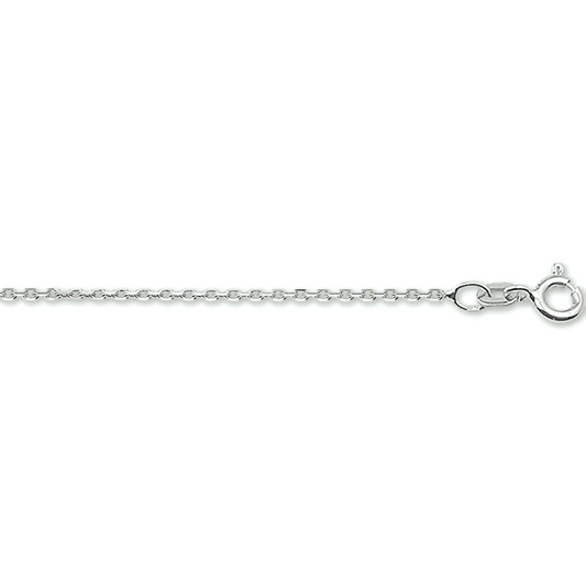 anker gediamanteerd 1,3 mm 14K witgoud