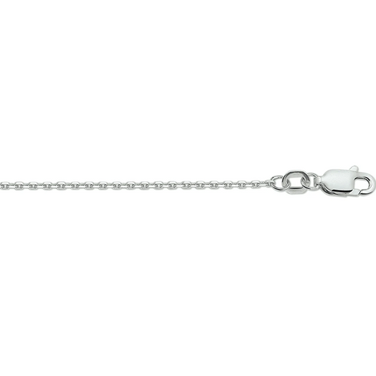anker gediamanteerd 1,3 mm zilver gerhodineerd