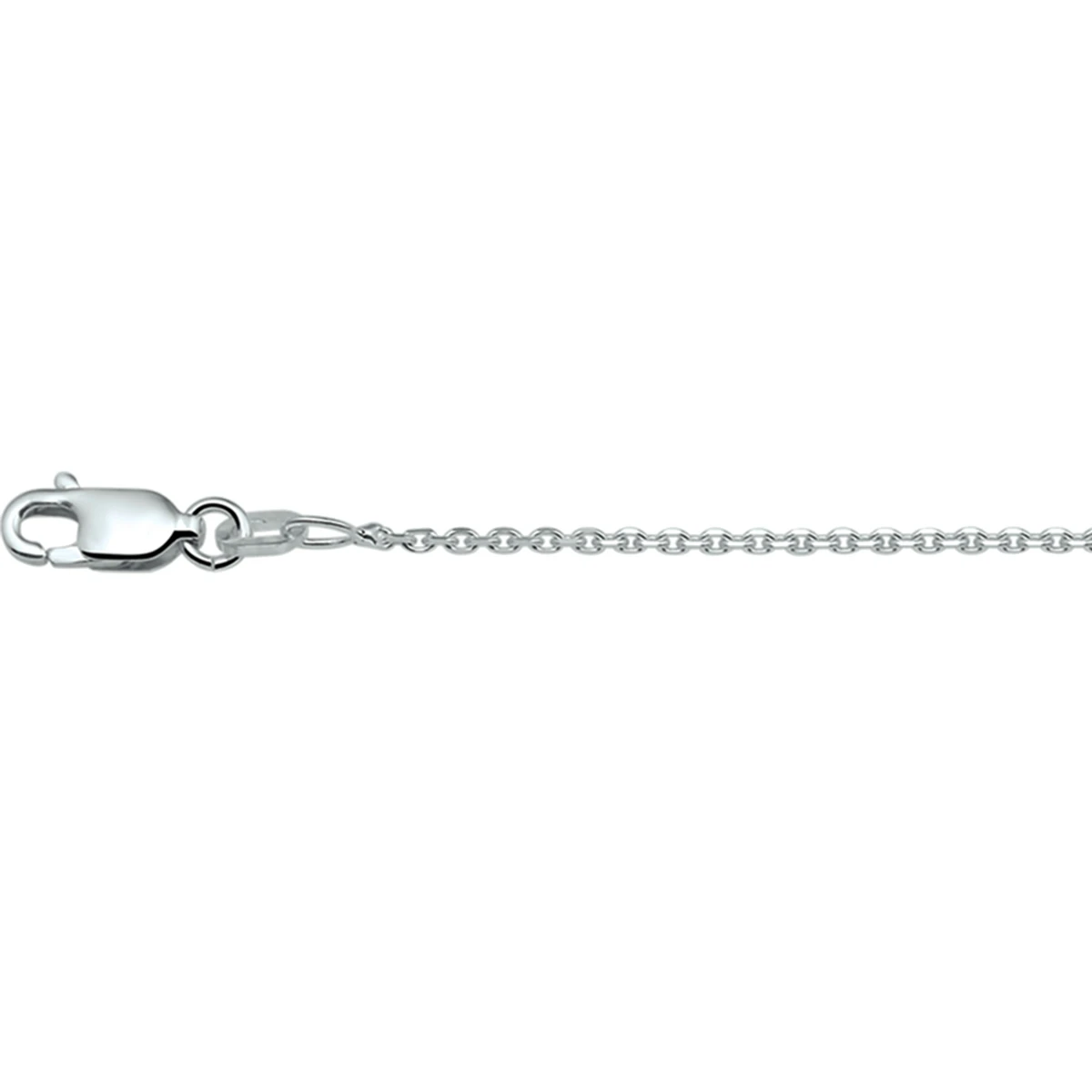 anker gediamanteerd 1,3 mm zilver gerhodineerd