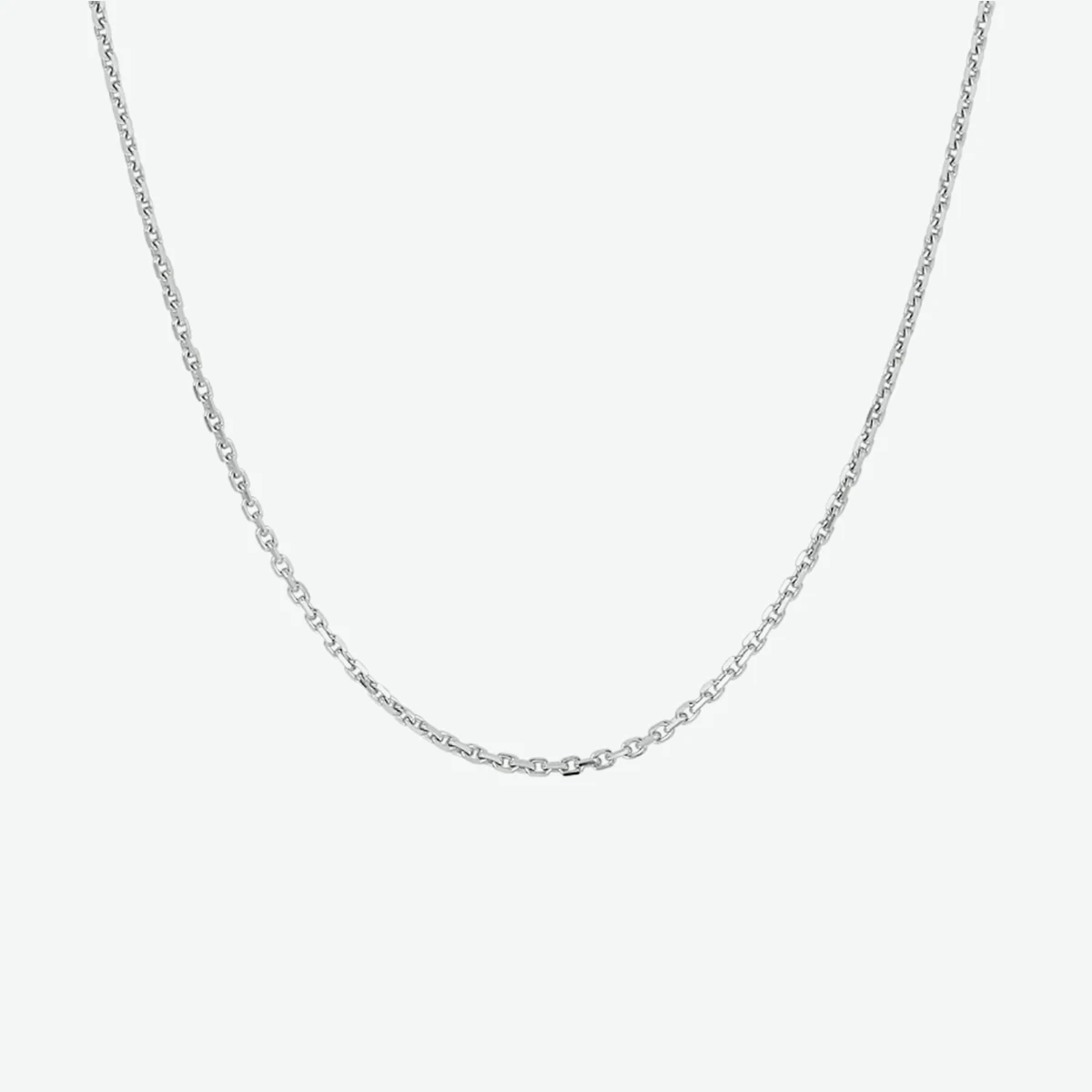 anker gediamanteerd 1,3 mm zilver gerhodineerd