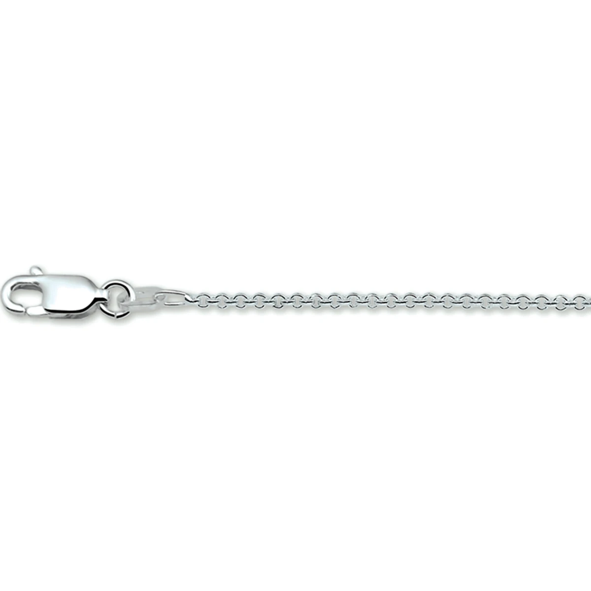 anker gediamanteerd 1,3 mm zilver wit