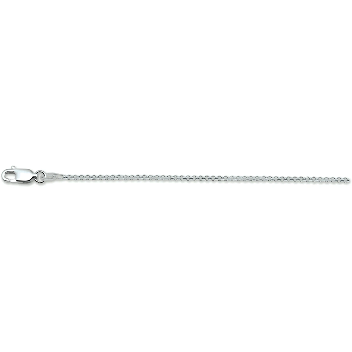 anker gediamanteerd 1,3 mm zilver wit