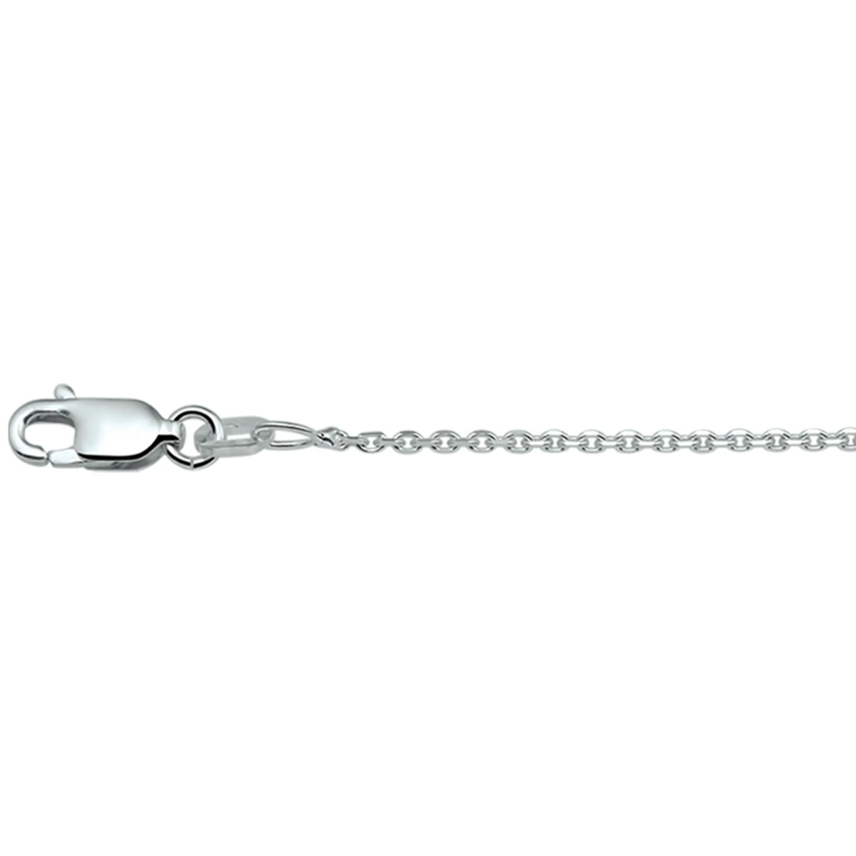 anker gediamanteerd 1,3 mm zilver wit