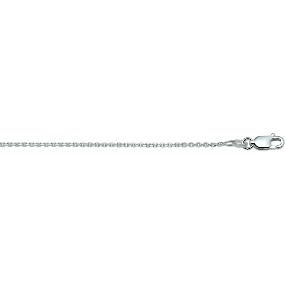 anker gediamanteerd 1,3 mm zilver wit