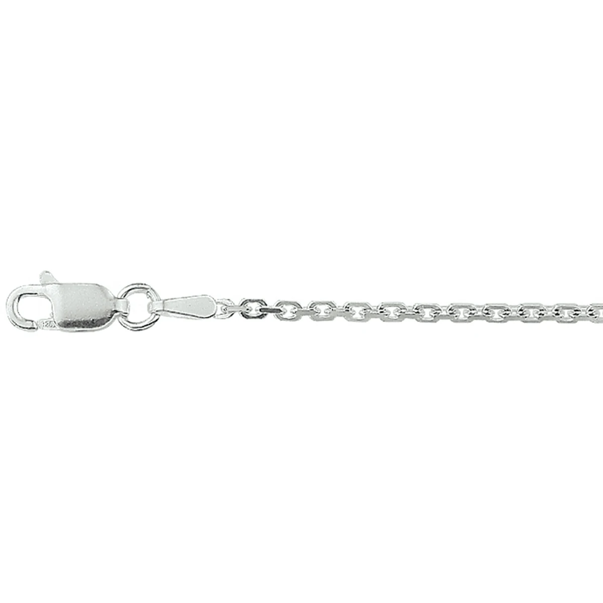 anker gediamanteerd 1,6 mm zilver wit