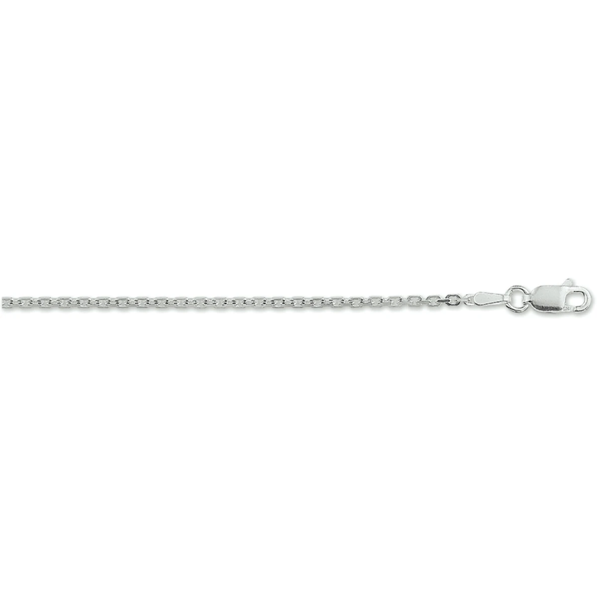 anker gediamanteerd 1,6 mm zilver wit