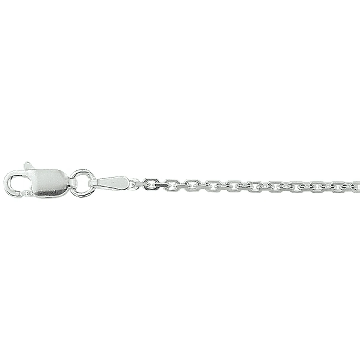 anker gediamanteerd 1,6 mm zilver wit