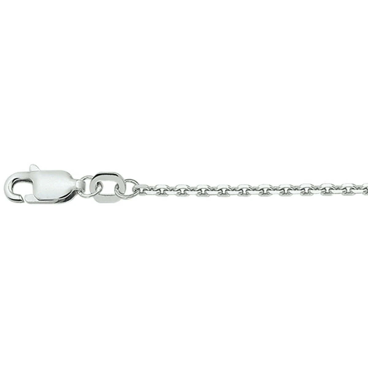 anker gediamanteerd 1,7 mm zilver gerhodineerd