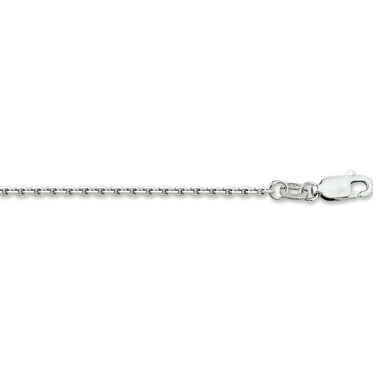 anker gediamanteerd 1,7 mm zilver gerhodineerd