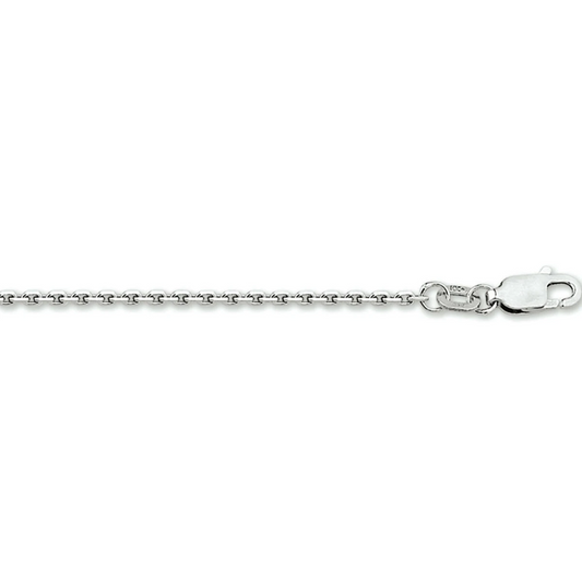 anker gediamanteerd 1,7 mm zilver gerhodineerd