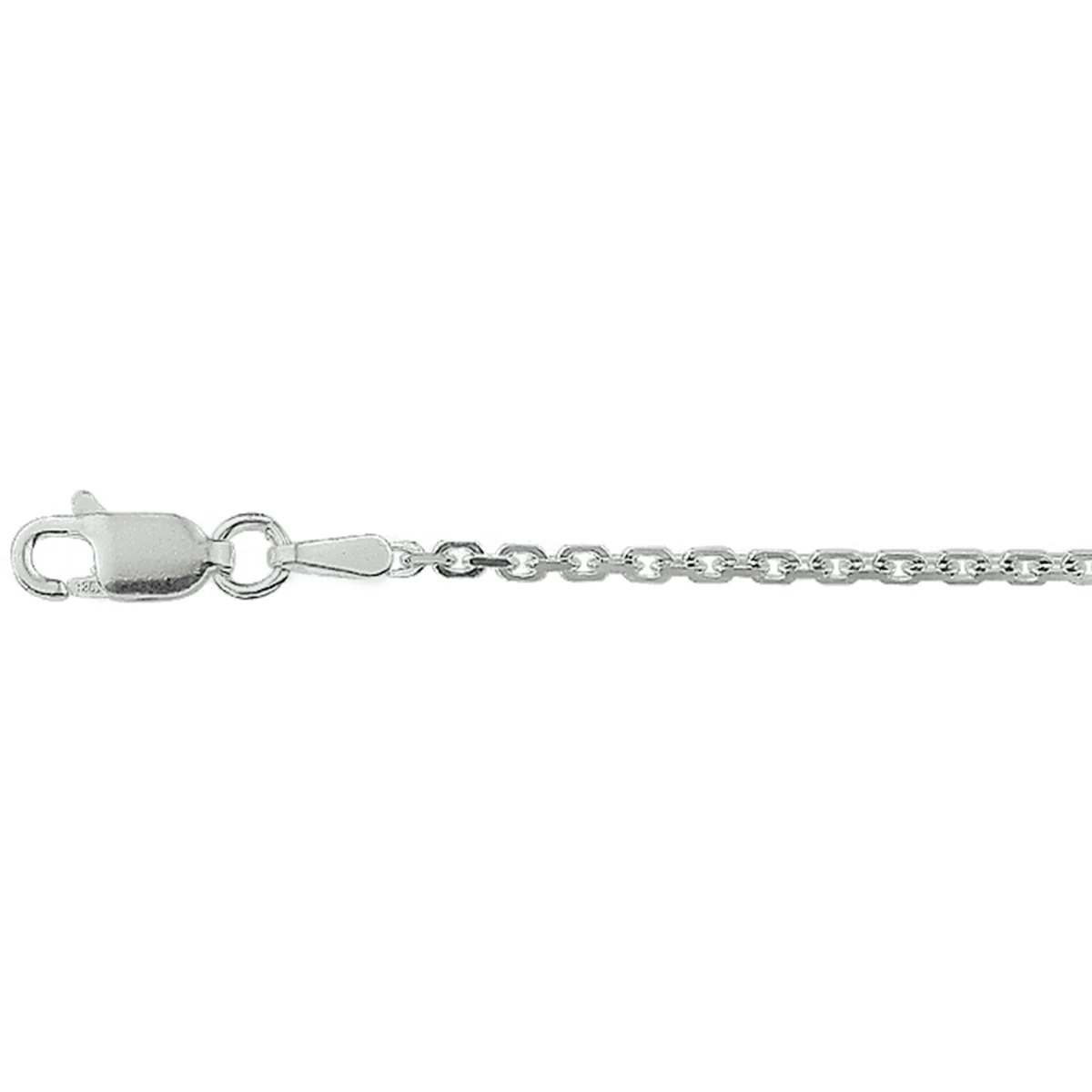 anker gediamanteerd 1,7 mm zilver gerhodineerd
