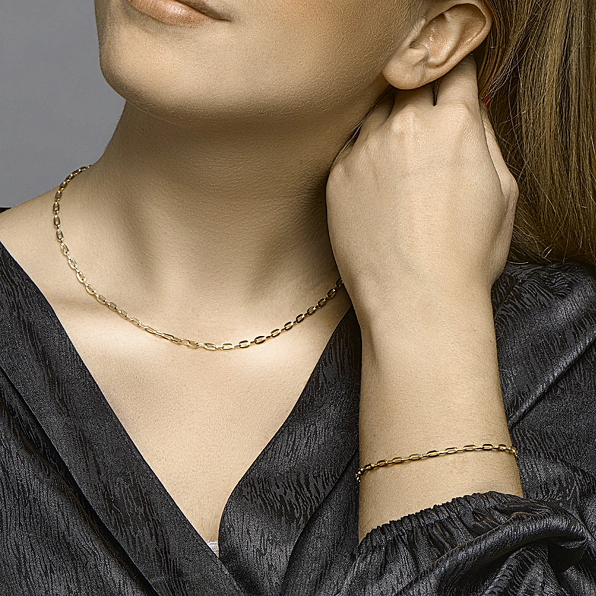 anker massief 3,0 mm silgold (geel met zilverkern)
