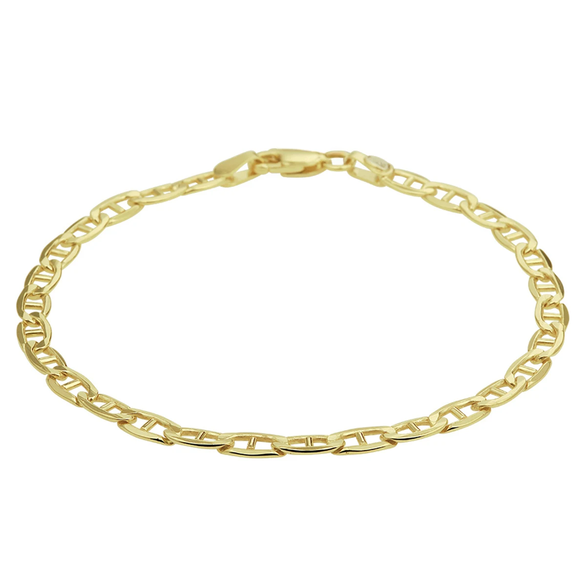 anker massief 4,2 mm silgold (geel met zilverkern)