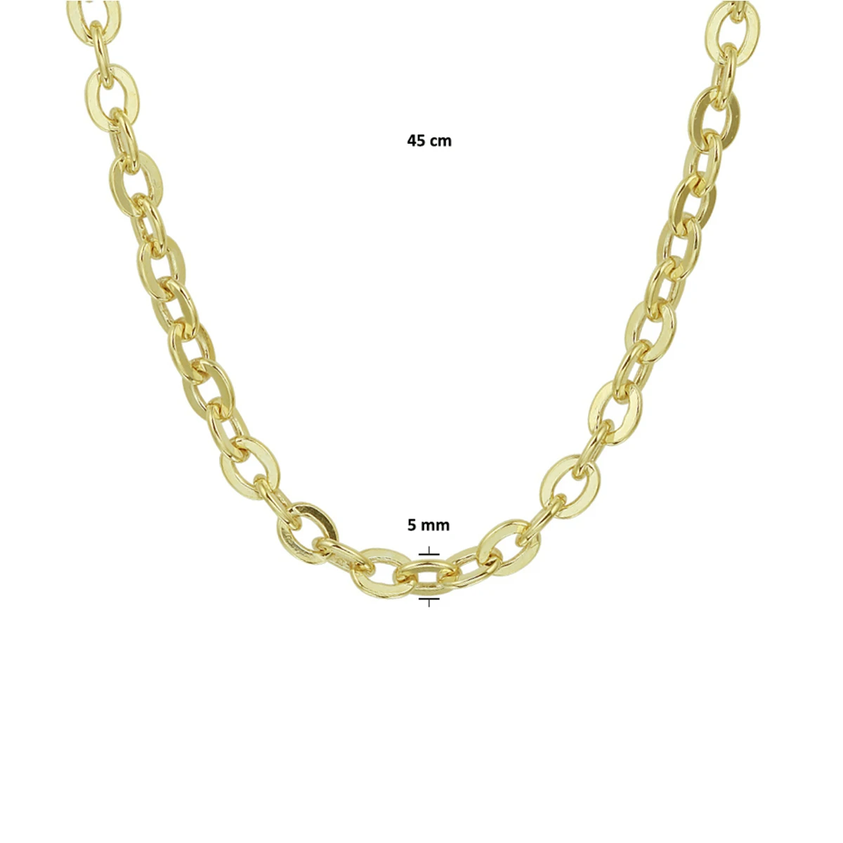 anker massief 5,0 mm silgold (geel met zilverkern)