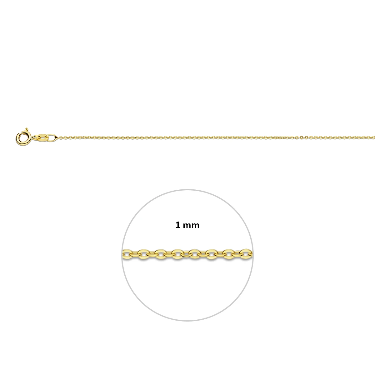 anker plat 1,0 mm 14K geelgoud