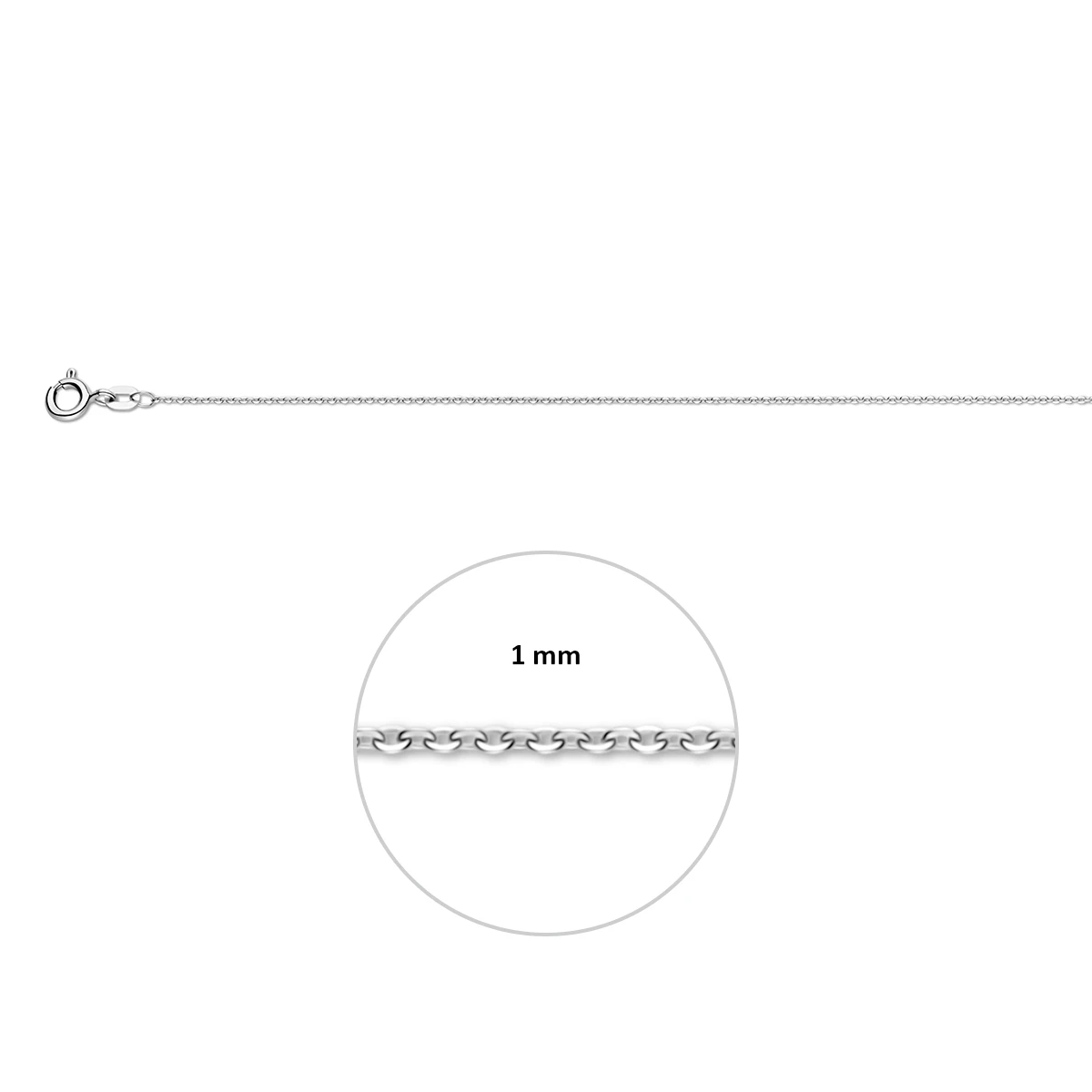 anker plat 1,0 mm 14K witgoud