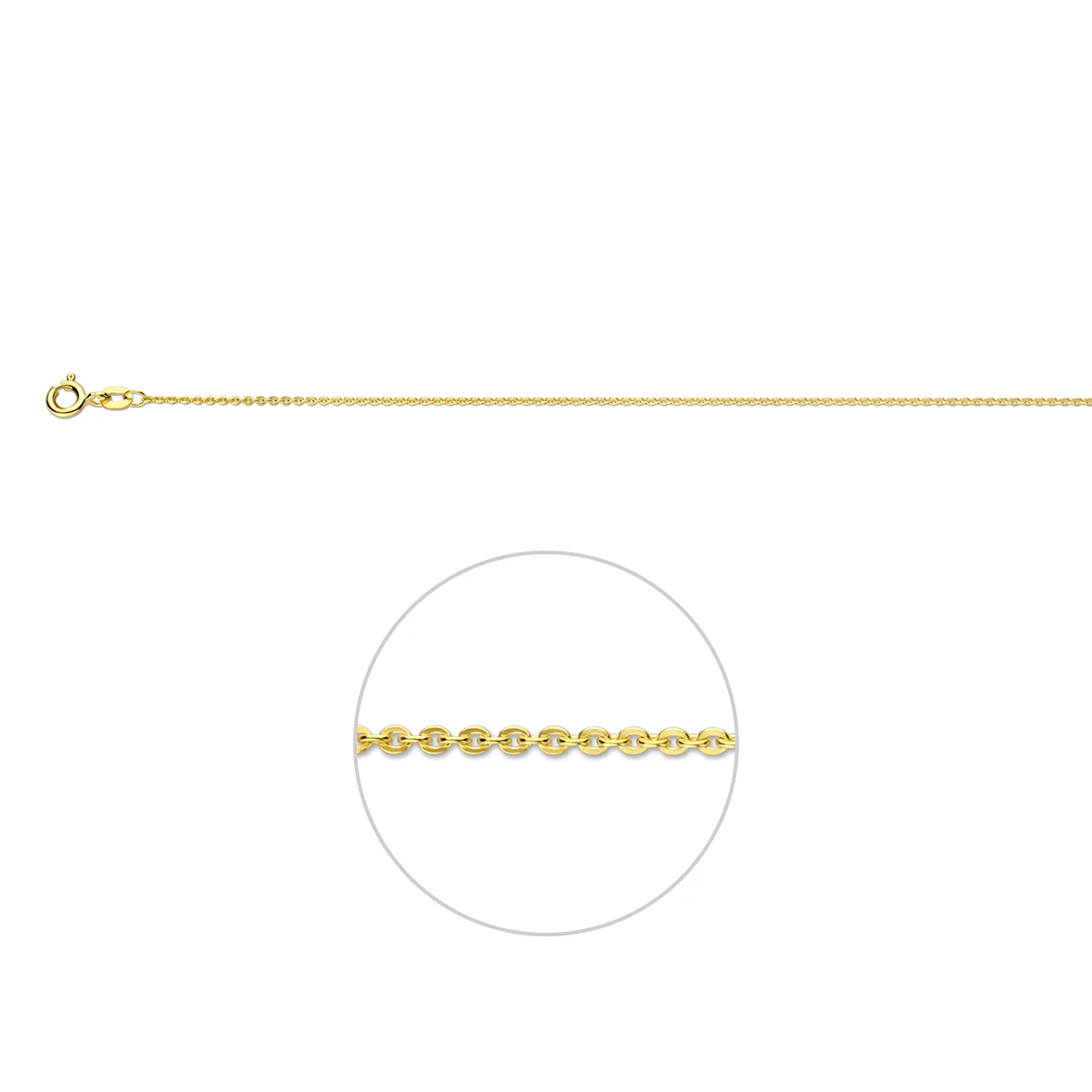 anker plat 1,2 mm 14K geelgoud