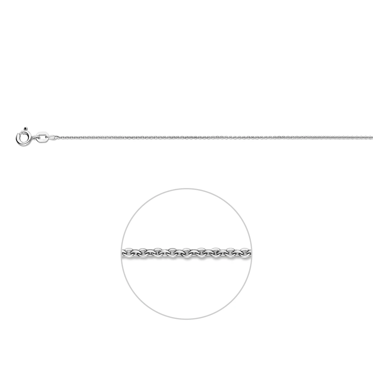 anker plat 1,2 mm zilver gerhodineerd
