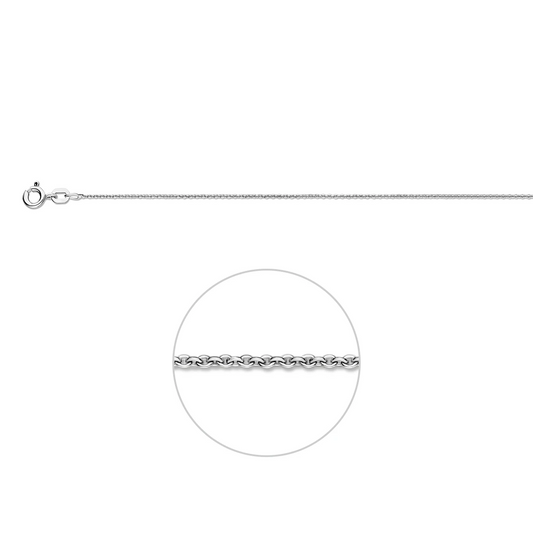 anker plat 1,2 mm zilver gerhodineerd