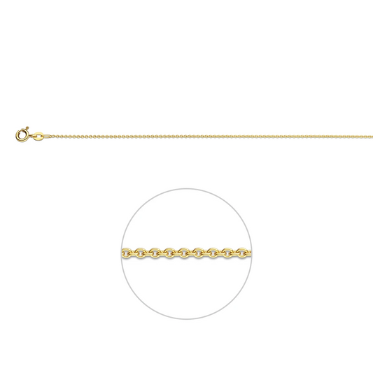 anker rond 1,1 mm 14K geelgoud