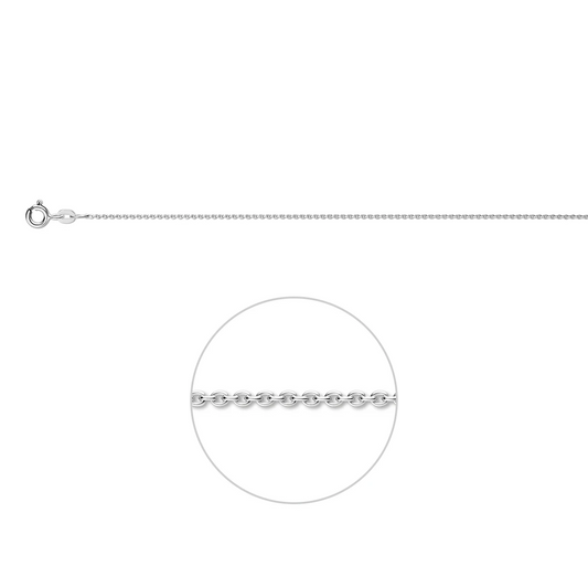 anker rond 1,1 mm 14K witgoud