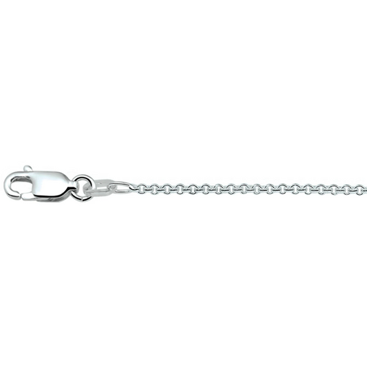 anker rond 1,3 mm zilver wit