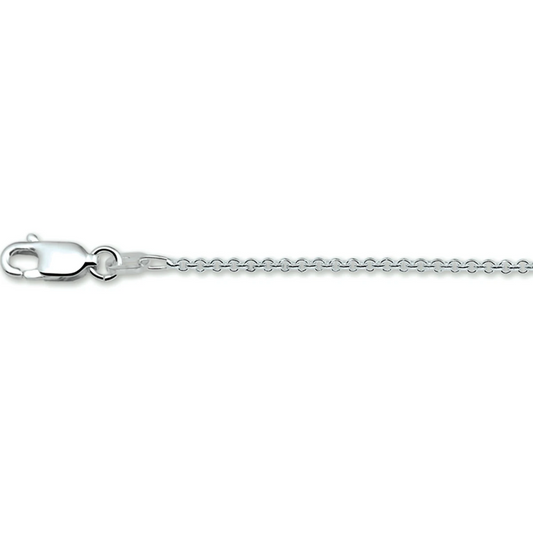 anker rond 1,3 mm zilver wit