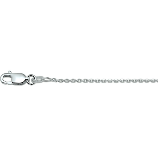 anker rond 1,3 mm zilver wit