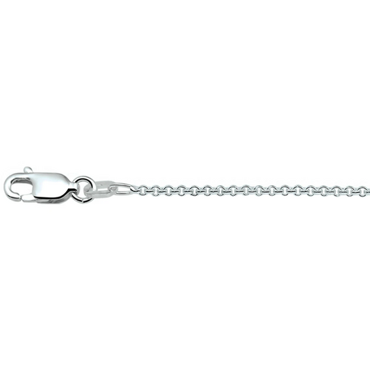 anker rond 1,3 mm zilver wit