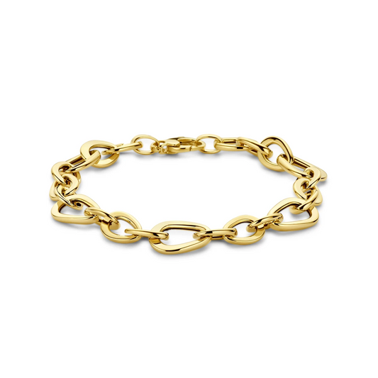 armband 10 mm 19 cm 14K geelgoud